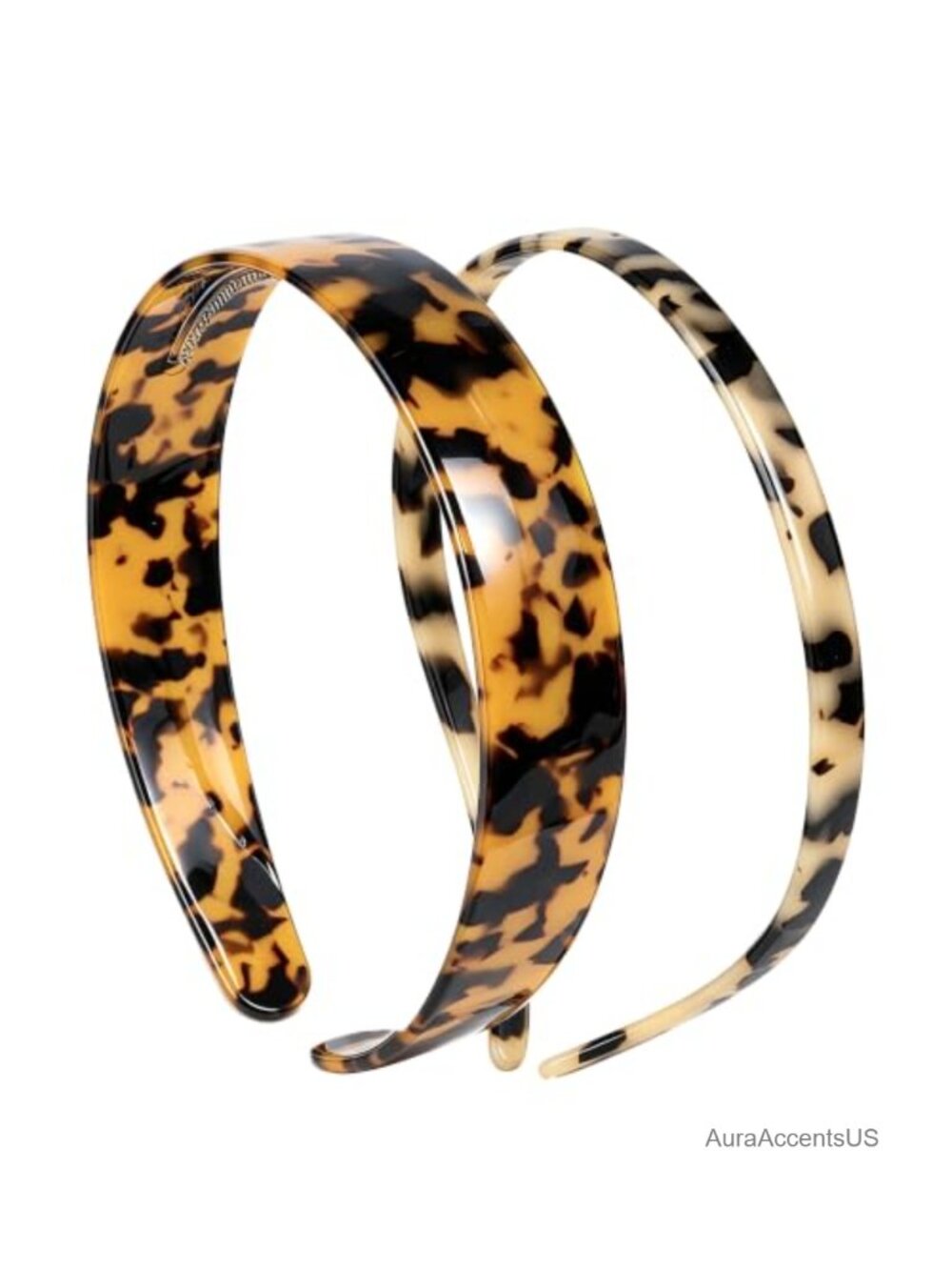 Acetate Tortoise Shell Headbands for Women No Slip Hair Band Set